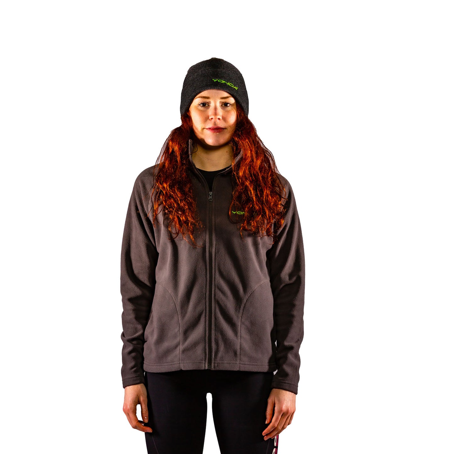 Beanie and microfleece female grey