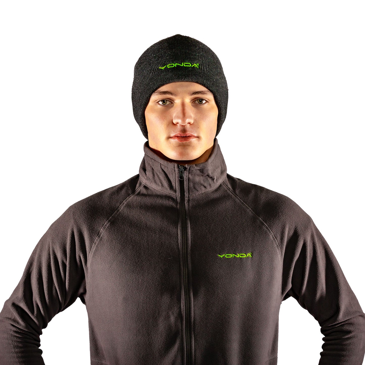 Beanie and microfleece male grey6
