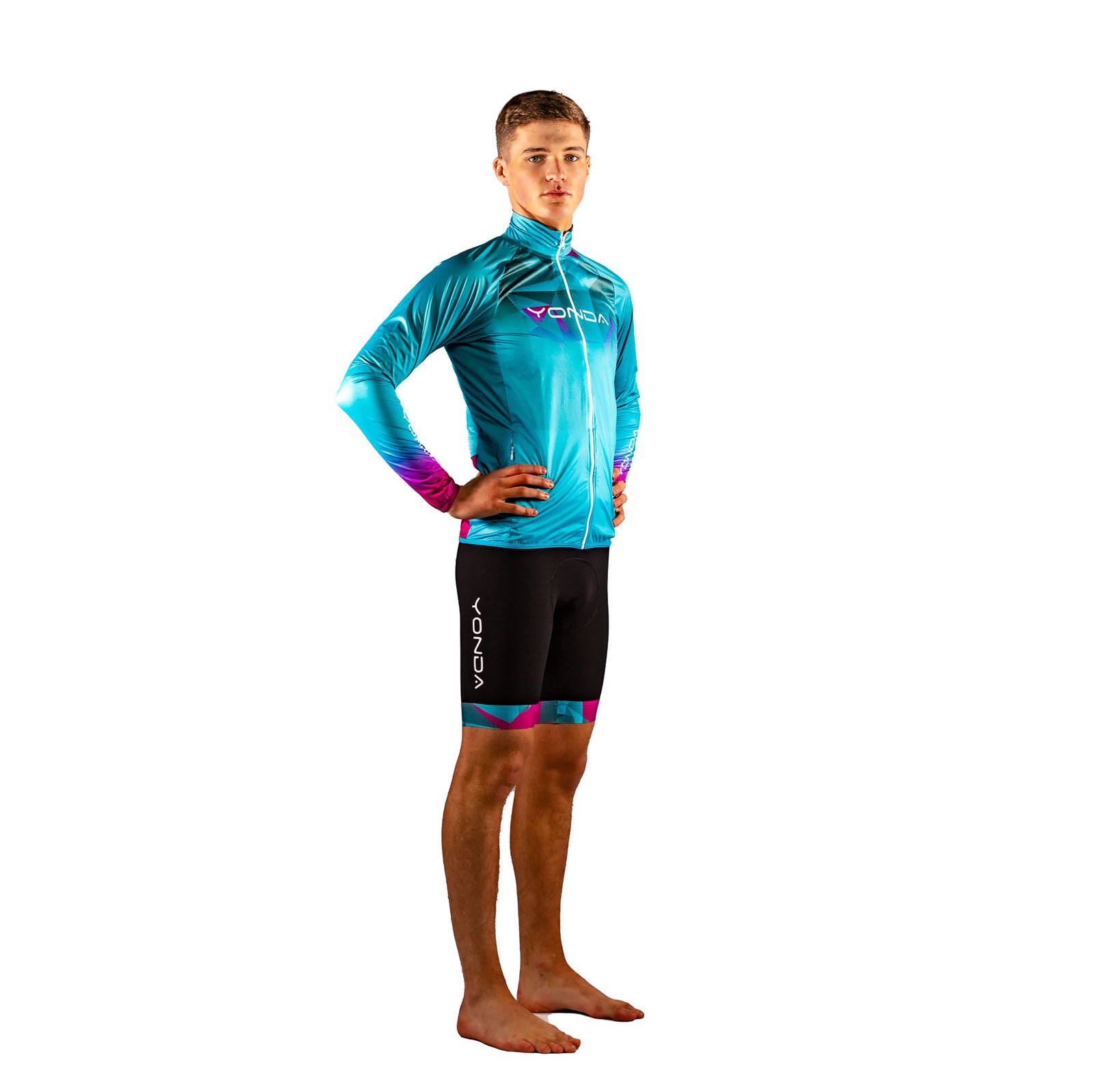 Astratto blu multisport jacket & Astratto blu bib shorts male3