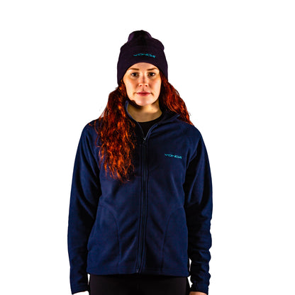 Beanie and microfleece female navy2