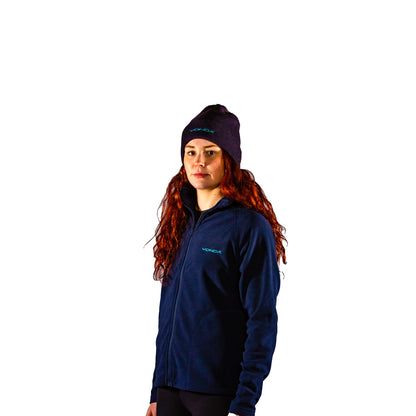 Beanie and microfleece female navy3