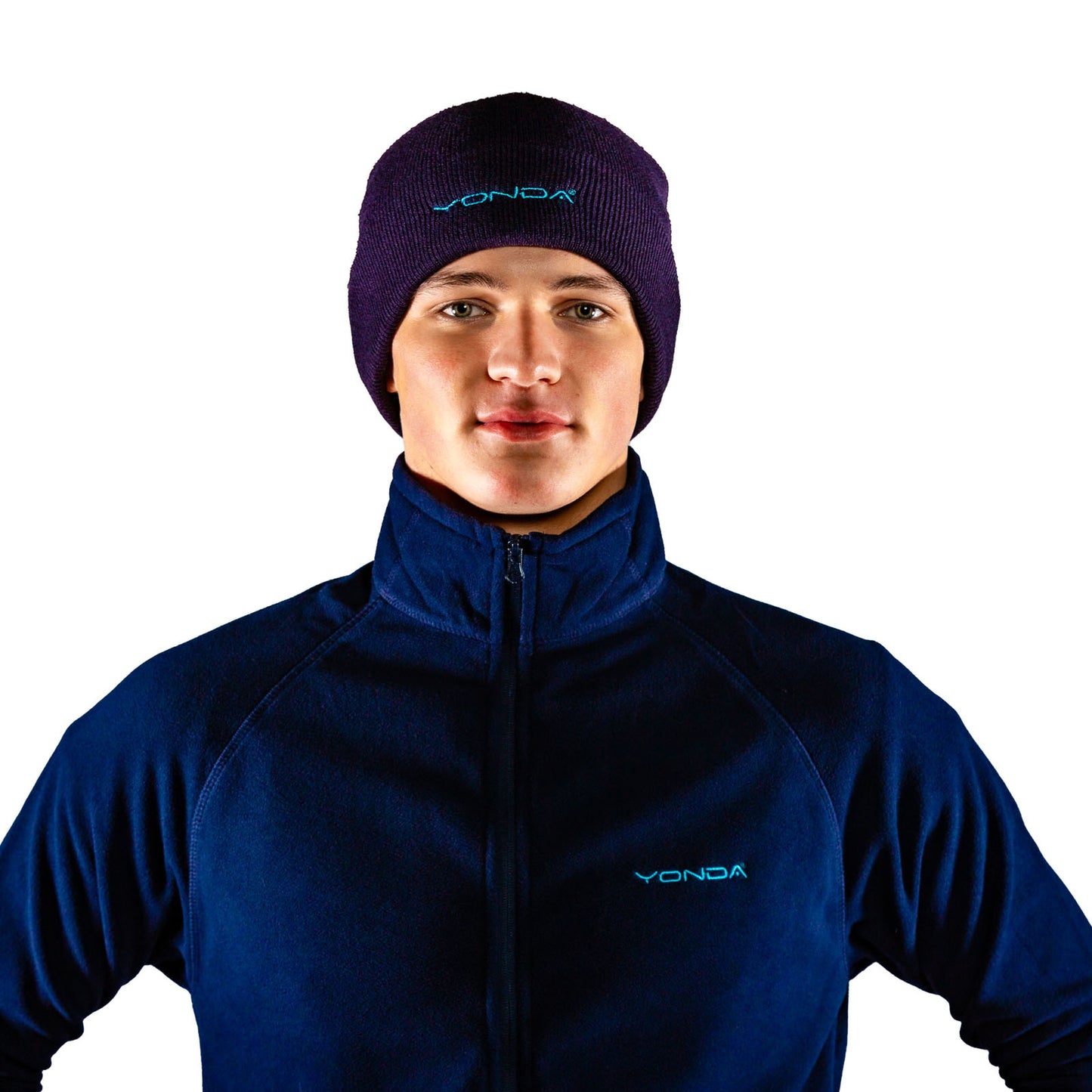 Beanie and microfleece male navy4